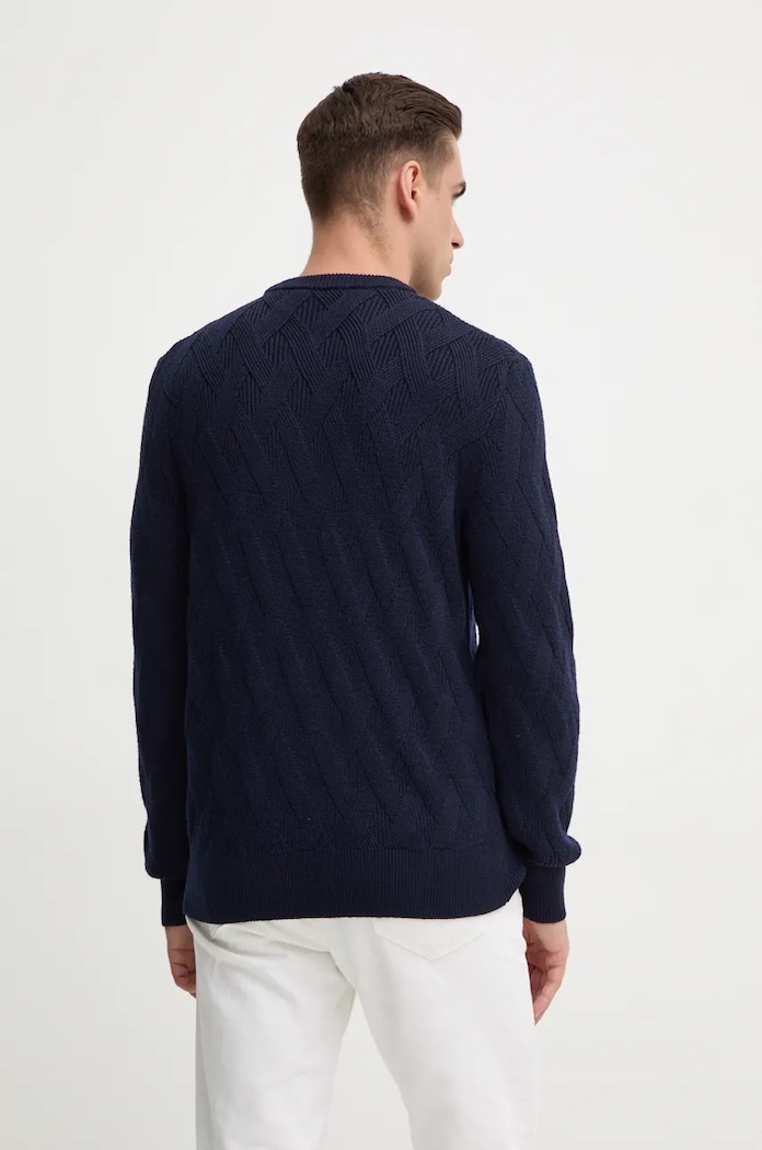 Odzież BOSS sweter wełniany 50526895 granatowy