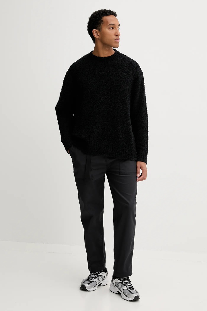 Hugo Blue sweter z domieszką wełny Sanou 50524526 czarny AW25