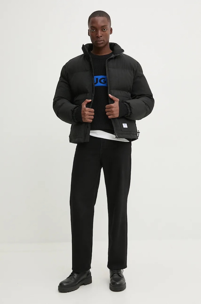 HUGO Blue sweter bawełniany 50525363 czarny AW24