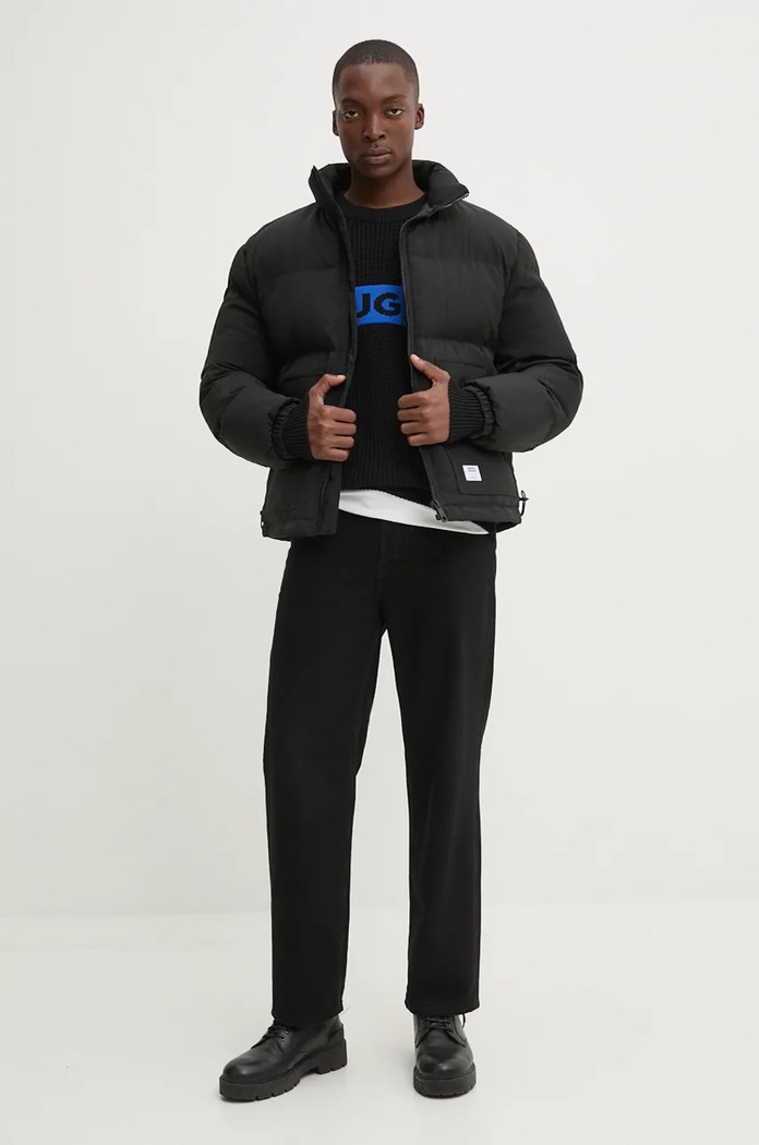 HUGO Blue sweter bawełniany 50525363 czarny AW24