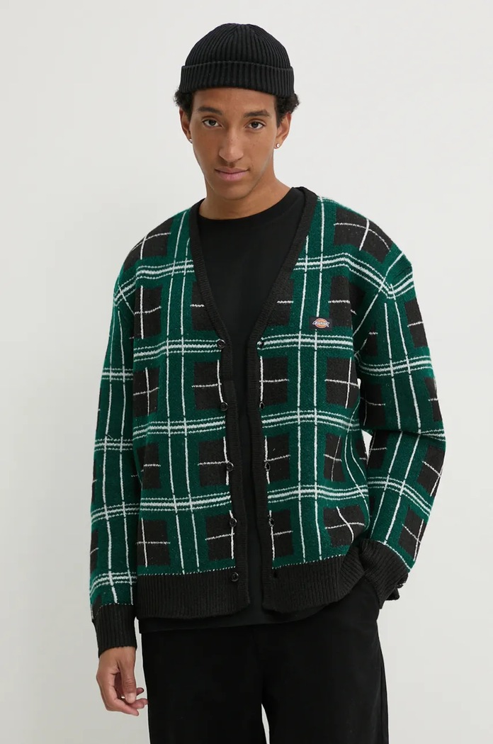 Kardigan Dickies STEVENSVILLE hrubá zelená DK0A863P