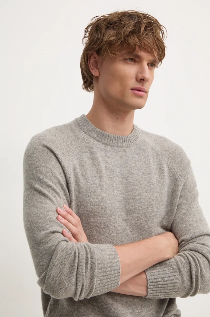 Вълнен пуловер Calvin Klein сив K10K113388