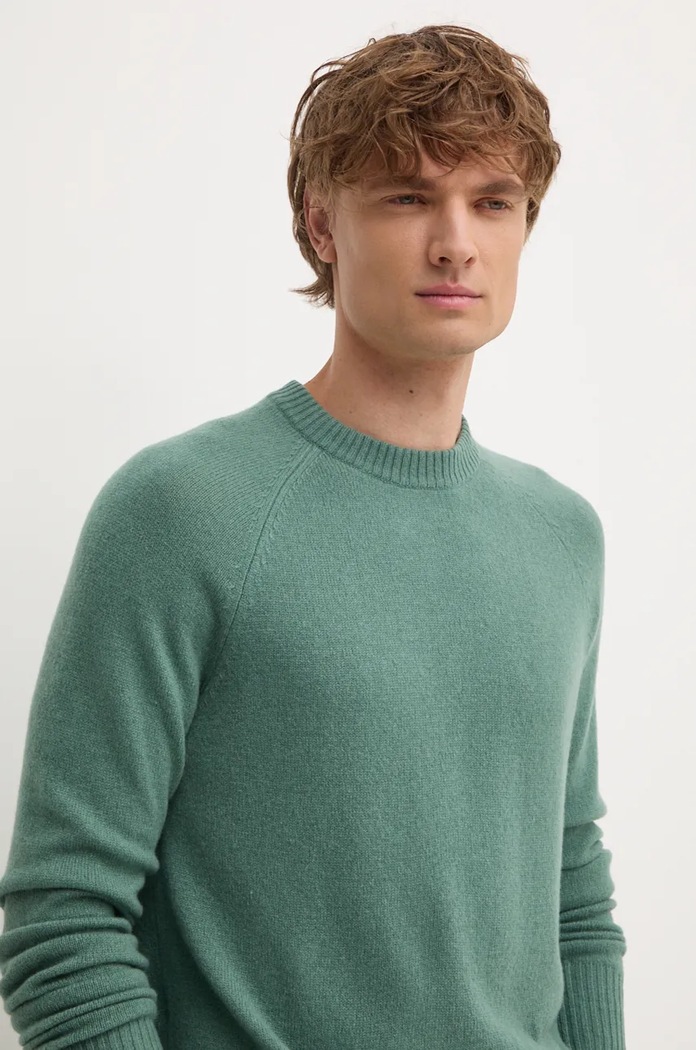 Вълнен пуловер Calvin Klein зелен K10K113388