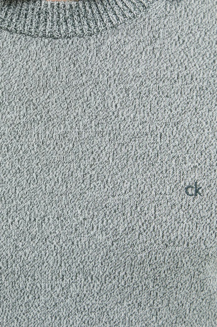 Βαμβακερό πουλόβερ Calvin Klein K10K113419 πράσινο