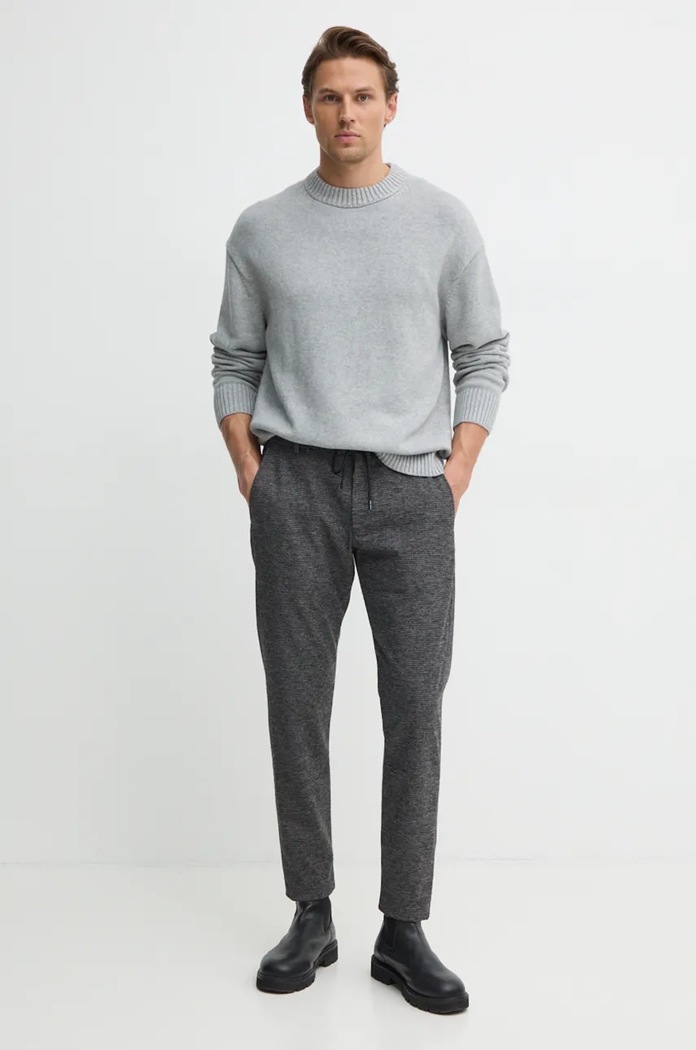 Пуловер с вълна Calvin Klein Jeans J30J326195 сив AW24
