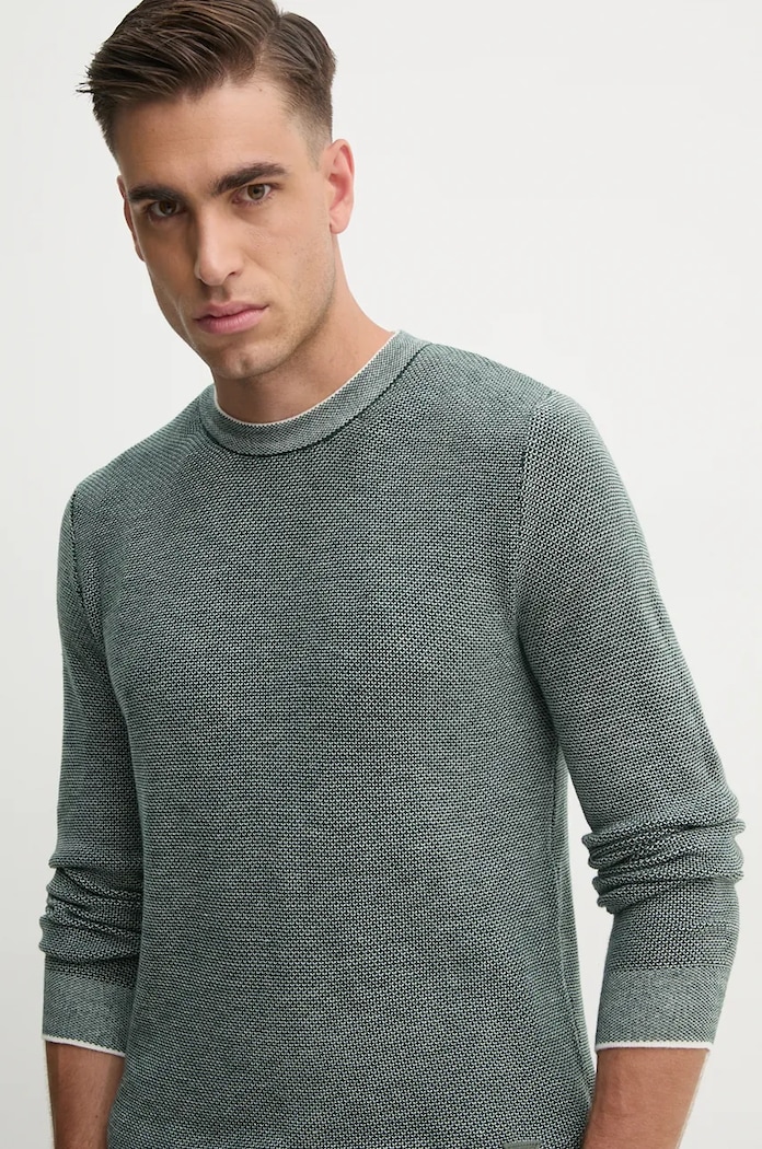 Guess sweter z domieszką wełny EARLE zielony M4BR04.Z3H82