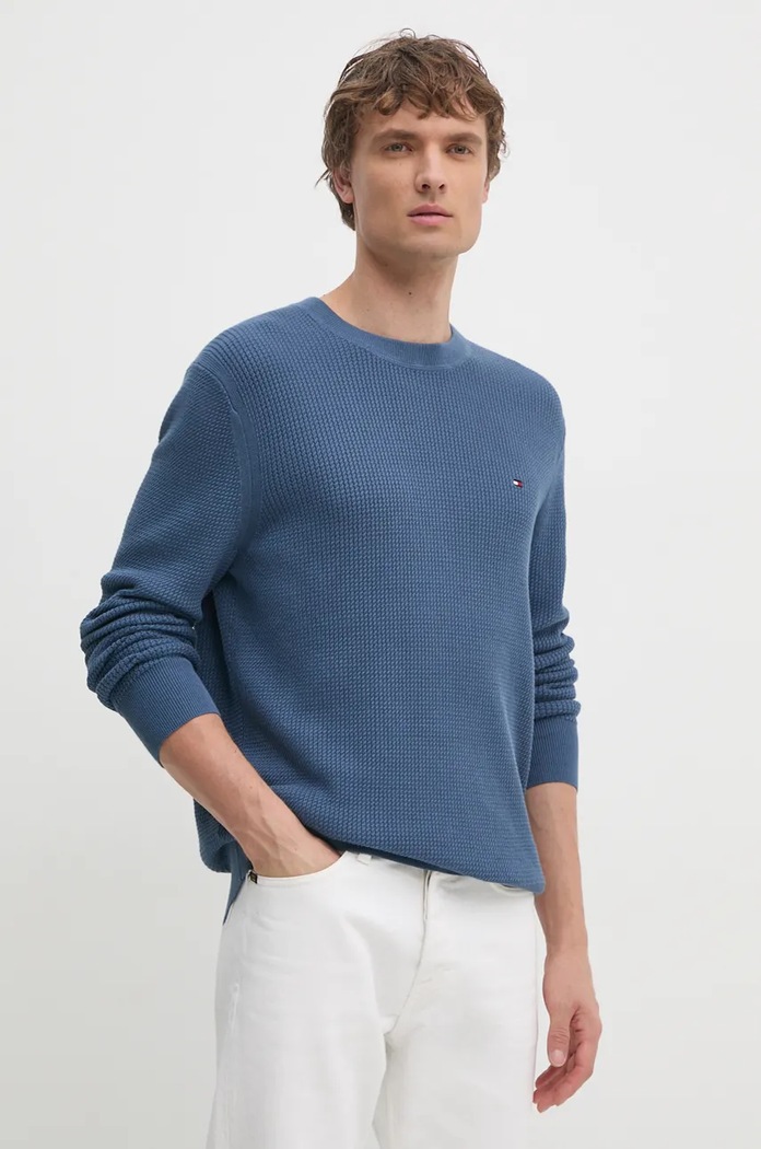 Tommy Hilfiger sweter bawełniany bawełna niebieski MW0MW36525