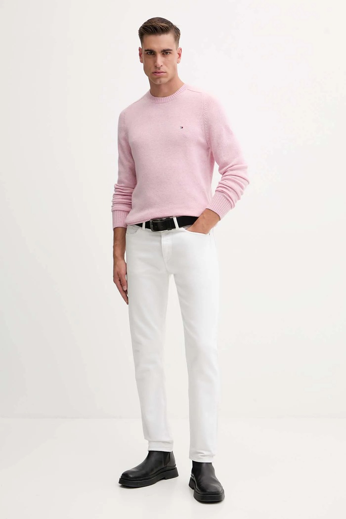 Πουλόβερ Tommy Hilfiger MW0MW36535 ροζ AW25
