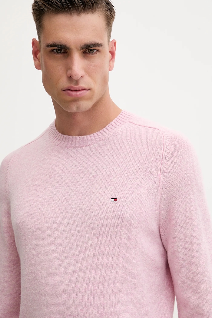Πουλόβερ Tommy Hilfiger ροζ MW0MW36535