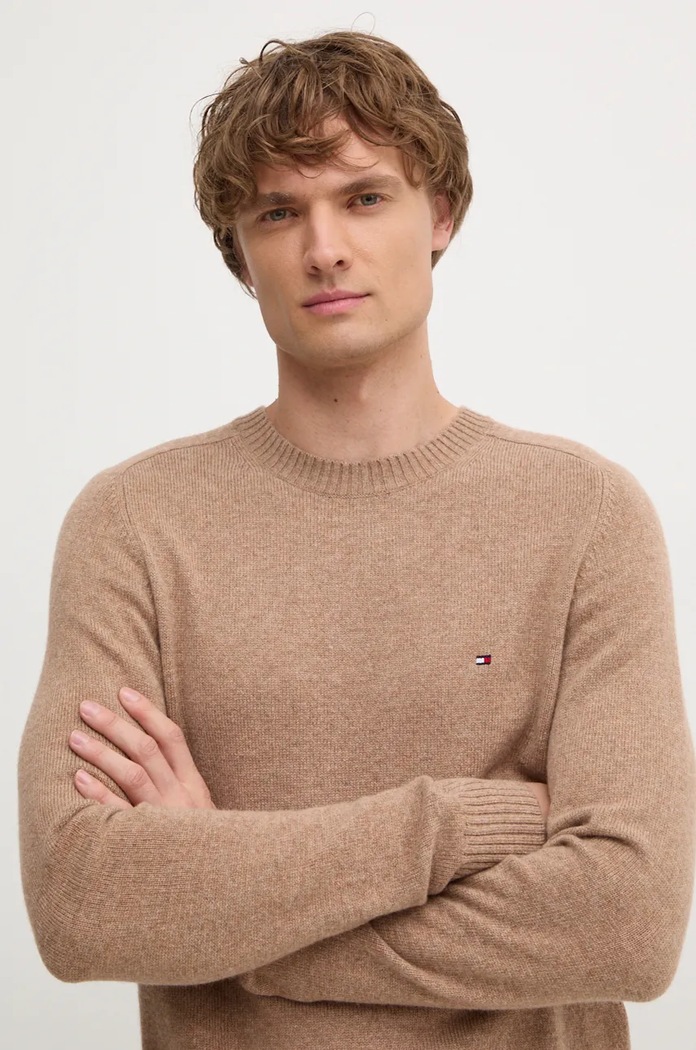 Pulover Tommy Hilfiger bež MW0MW36535