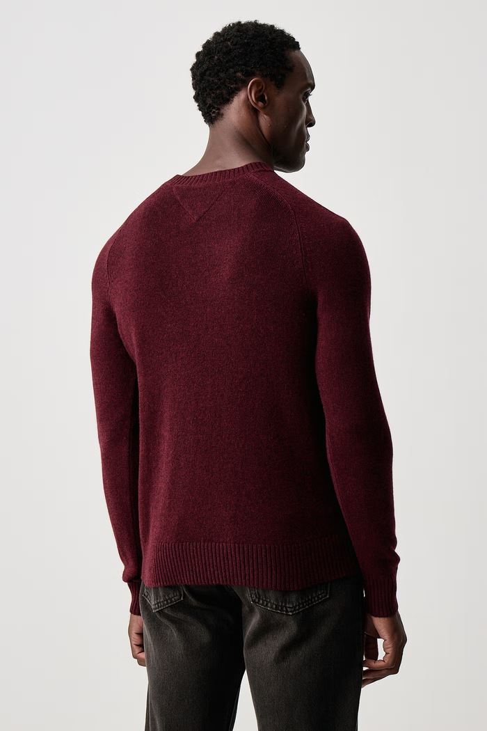 Oblačila Tommy Hilfiger Pulover moški volnen MW0MW36535 bordo