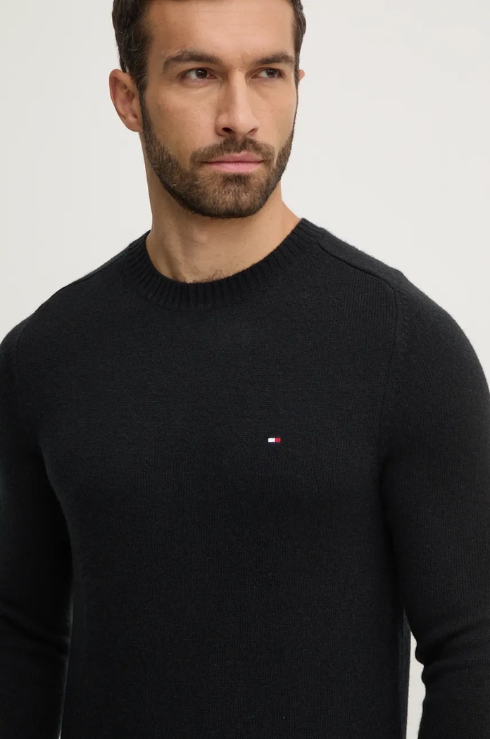 Tommy Hilfiger pulover negru MW0MW36535