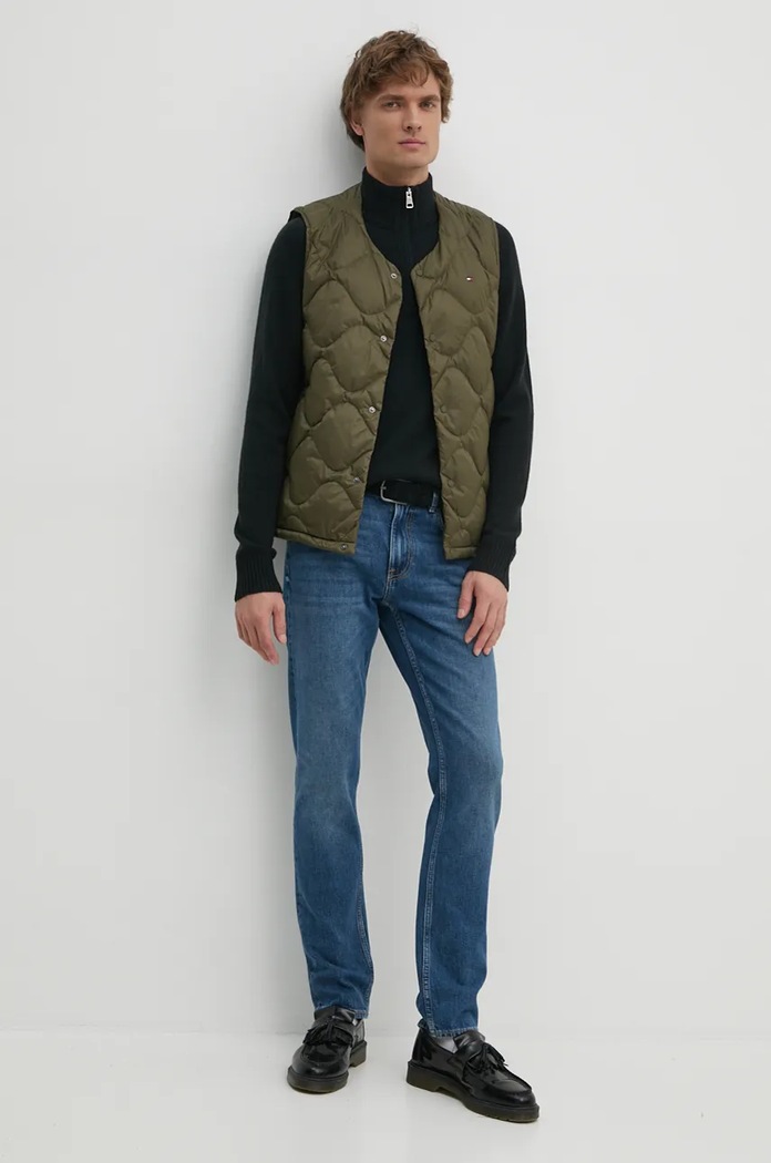 Tommy Hilfiger Sweter wełniany MW0MW36536 czarny SS24