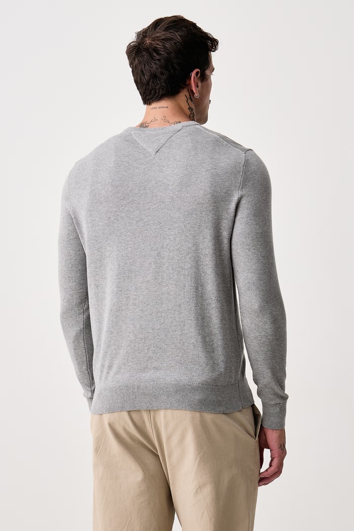 Odzież Tommy Hilfiger Sweter męski bawełniany MW0MW14745 szary