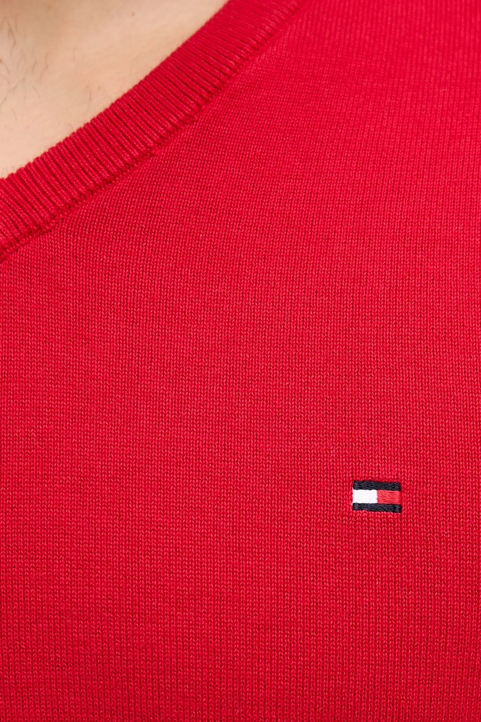 Tommy Hilfiger pulover moški bombažen MW0MW14745 rdeča