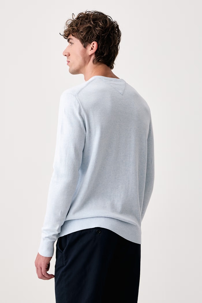 Odzież Tommy Hilfiger Sweter męski bawełniany MW0MW14745 niebieski