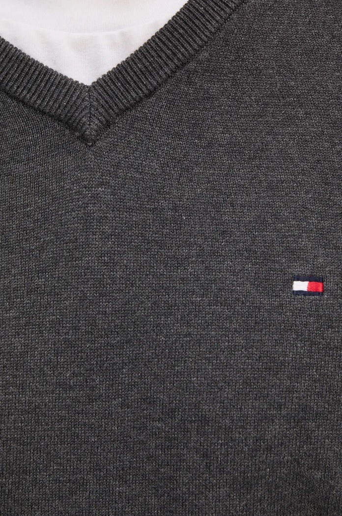 Tommy Hilfiger pulover moški bombažni MW0MW14745 siva