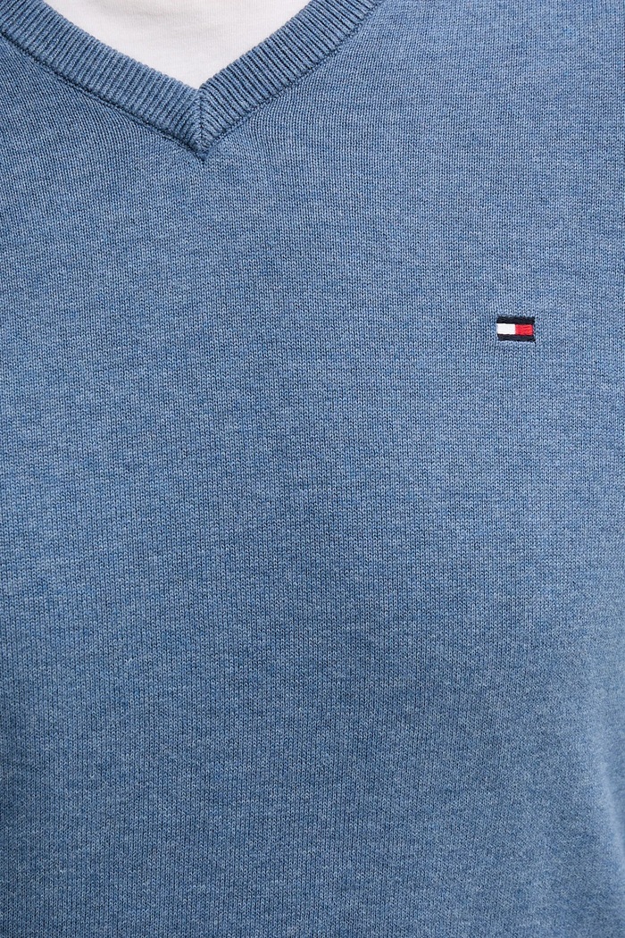 Tommy Hilfiger pulover moški bombažen MW0MW14745 modra