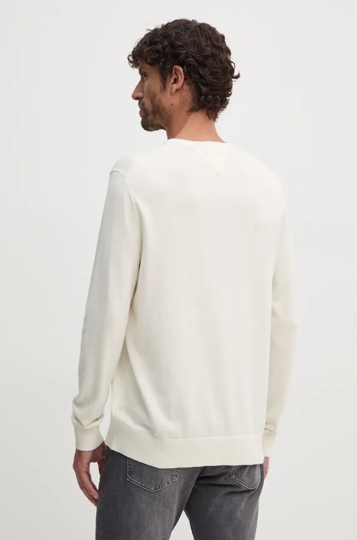 Odzież Tommy Hilfiger sweter bawełniany MW0MW14748 beżowy