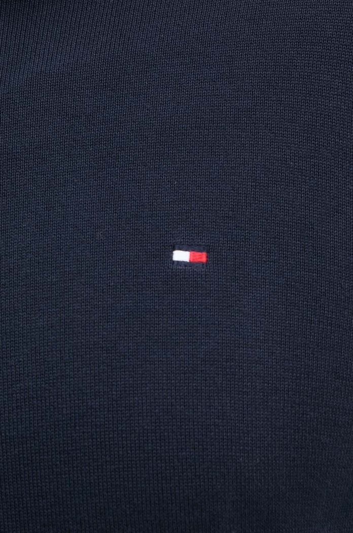 Tommy Hilfiger sweter bawełniany MW0MW14748 granatowy