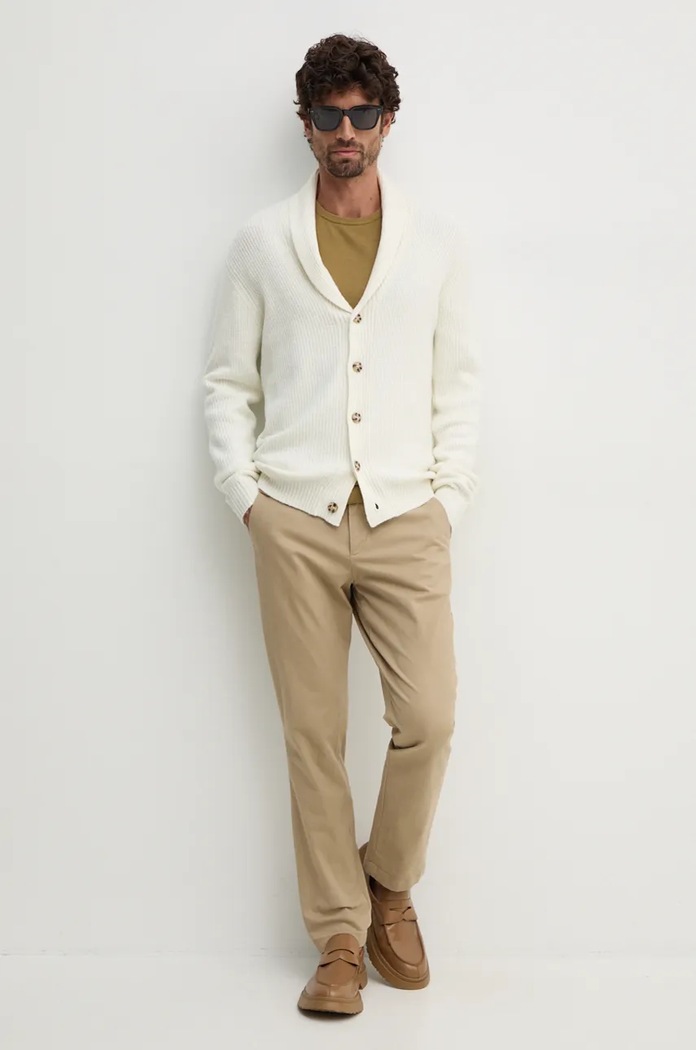Bavlněný svetr Tommy Hilfiger MW0MW14748 béžová AA00