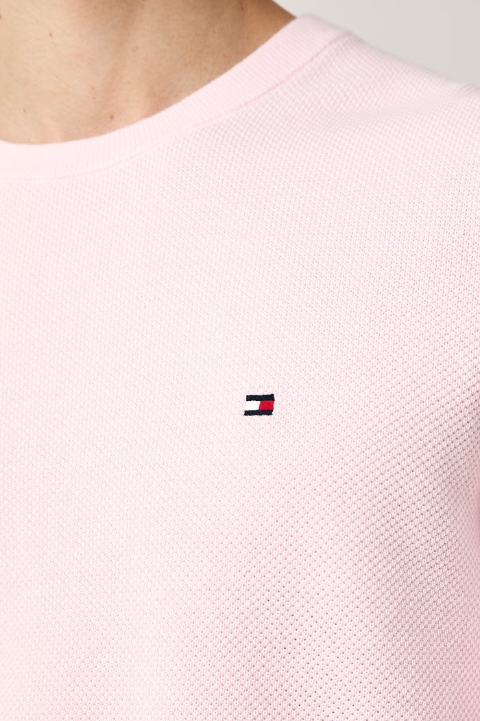 Tommy Hilfiger пуловер мъжки от памук MW0MW36347 розов
