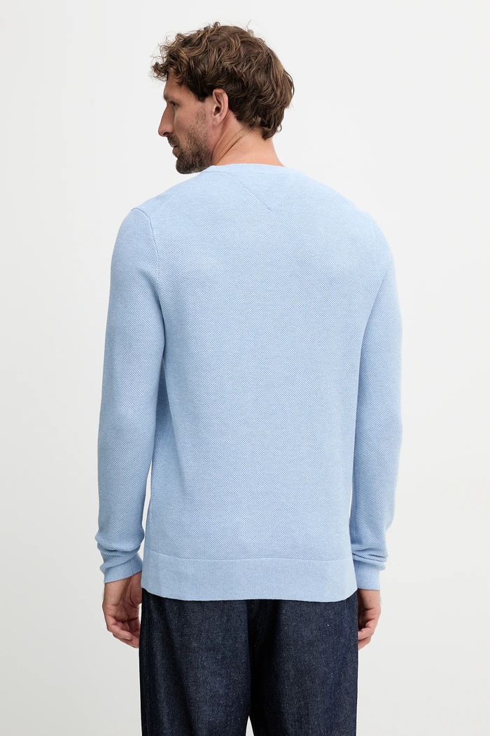 Odzież Tommy Hilfiger sweter męski bawełniany MW0MW36347 niebieski
