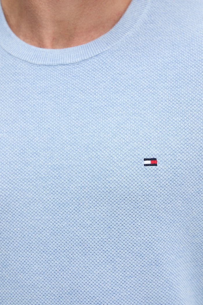 Tommy Hilfiger sweter męski bawełniany MW0MW36347 niebieski