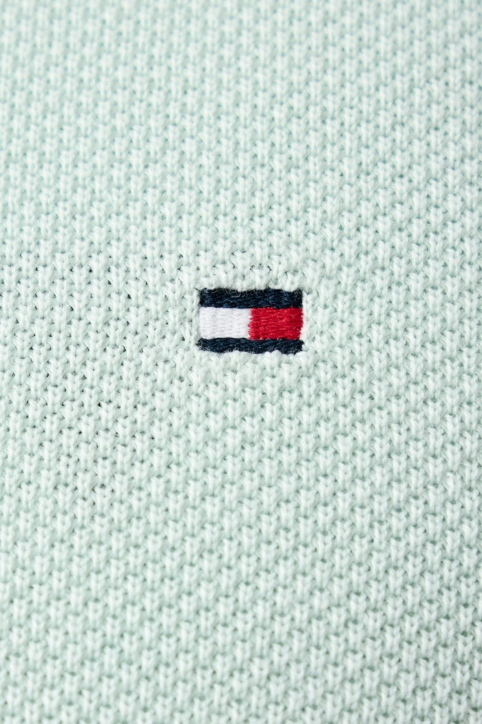 Sweter męski bawełniany Tommy Hilfiger turkusowy MW0MW36347