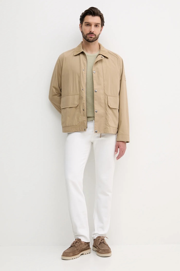 Tommy Hilfiger Sweter męski bawełniany MW0MW36347 zielony SS26