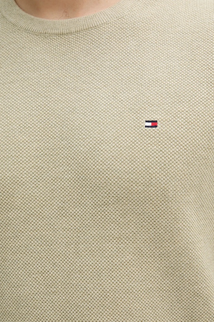 Sweter męski bawełniany Tommy Hilfiger zielony MW0MW36347
