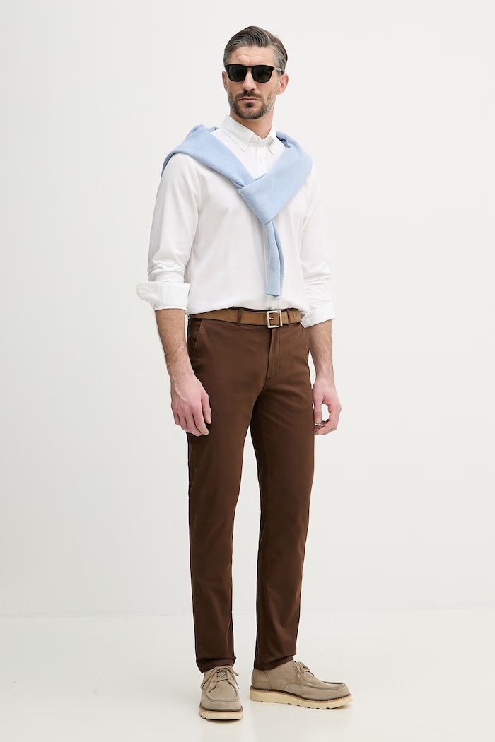 Tommy Hilfiger Sweter męski bawełniany MW0MW36347 niebieski SS26