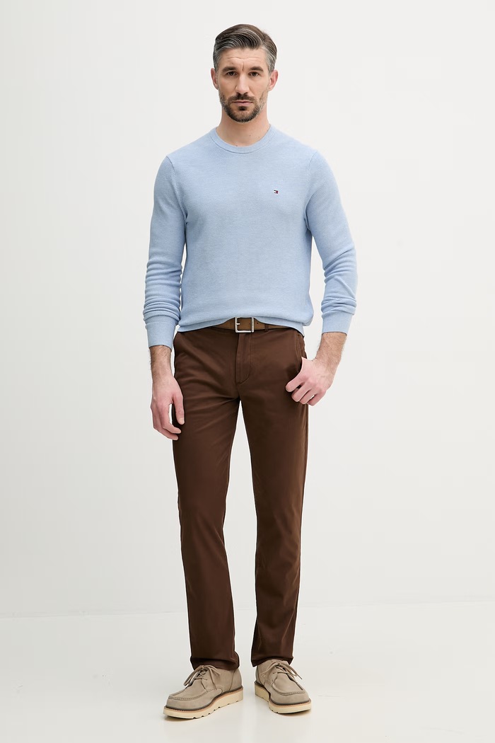 Sweter męski bawełniany Tommy Hilfiger MW0MW36347 niebieski