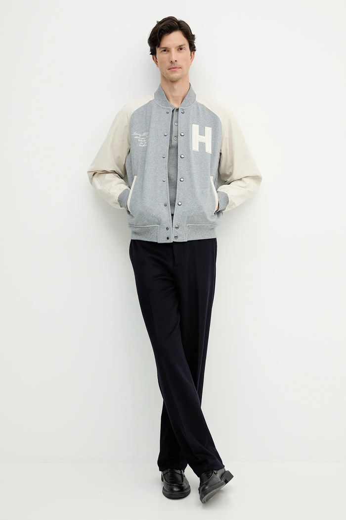Tommy Hilfiger pulover din amestec de cașmir MW0MW36519 gri AW25
