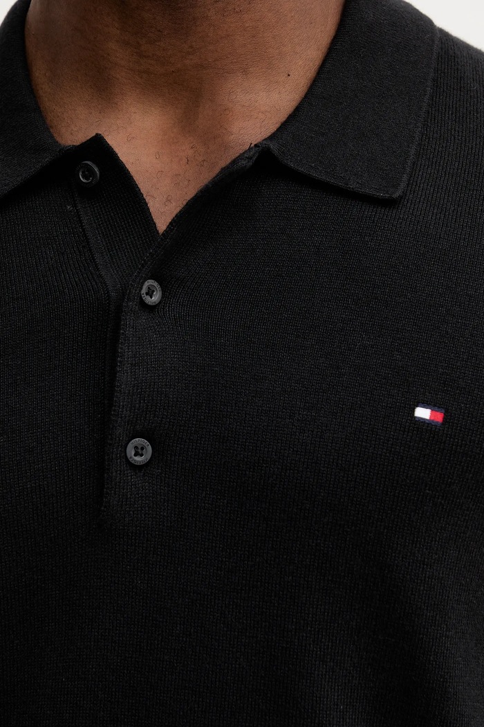 Sveter s prímesou kašmíru Tommy Hilfiger MW0MW36519 čierna
