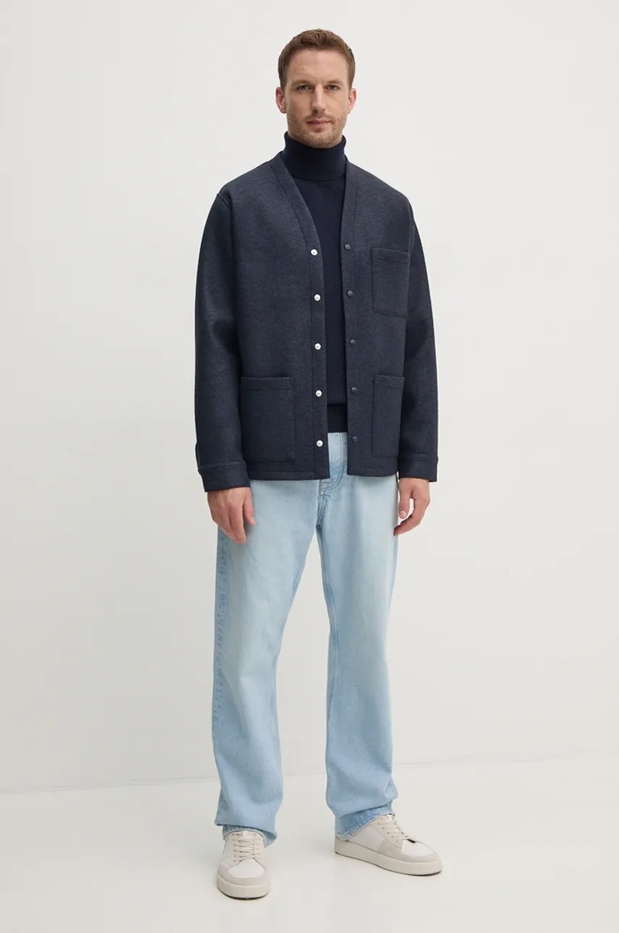 Tommy Hilfiger sweter bawełniany MW0MW36526 granatowy NC24