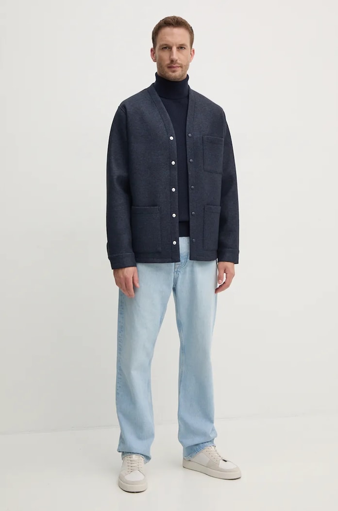 Tommy Hilfiger sweter bawełniany MW0MW36526 granatowy NC24