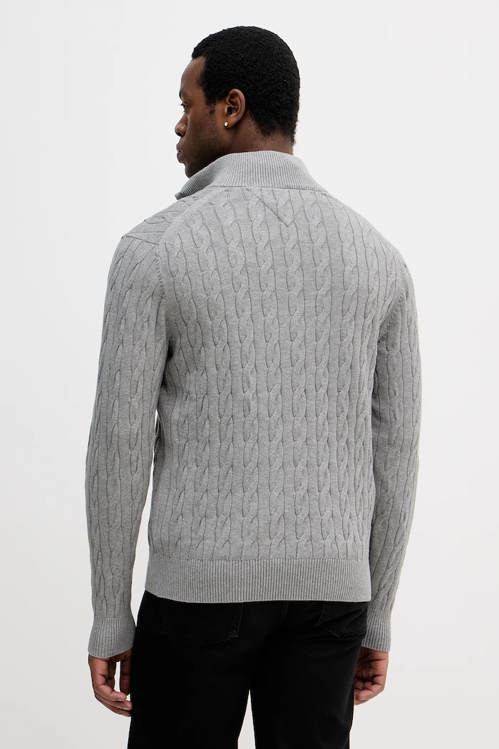 Odzież Tommy Hilfiger sweter bawełniany MW0MW36532 szary