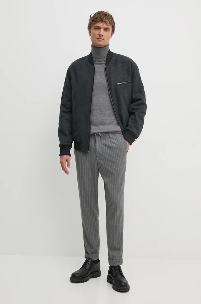 Vlněný svetr Tommy Hilfiger MW0MW36537 šedá AW24