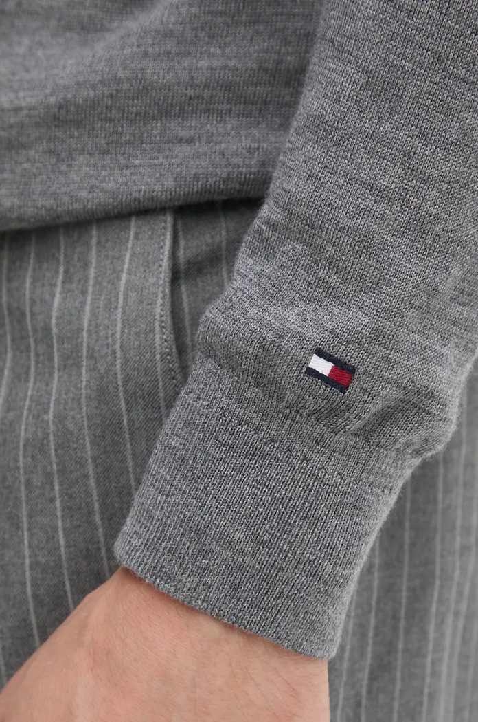 Vlněný svetr Tommy Hilfiger MW0MW36537 šedá