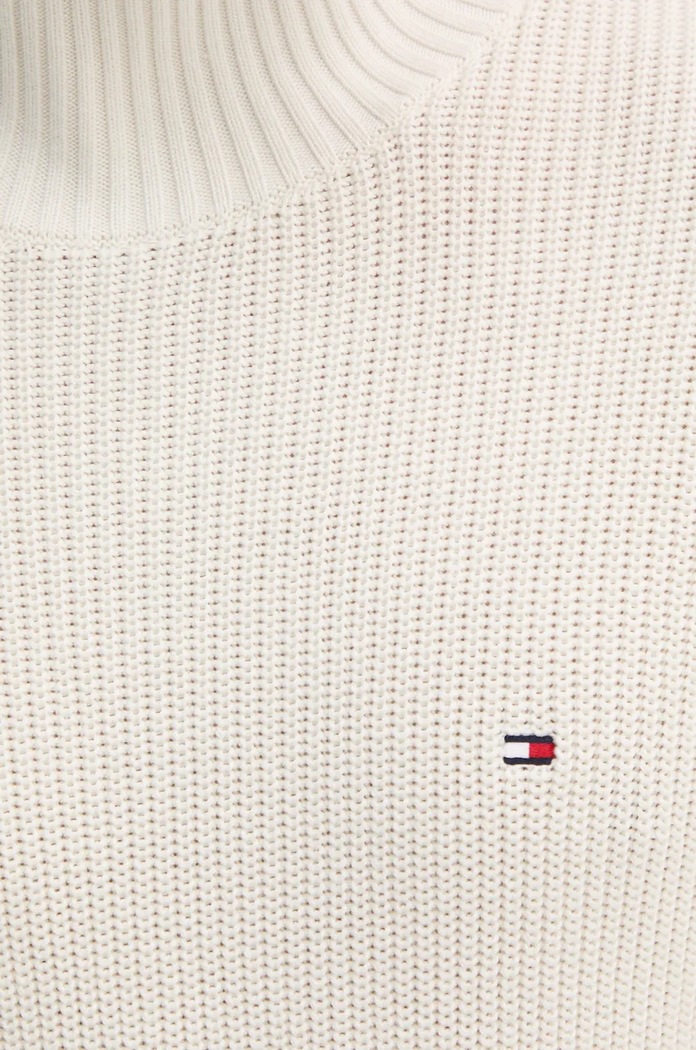 Bavlněný svetr Tommy Hilfiger MW0MW37328 béžová
