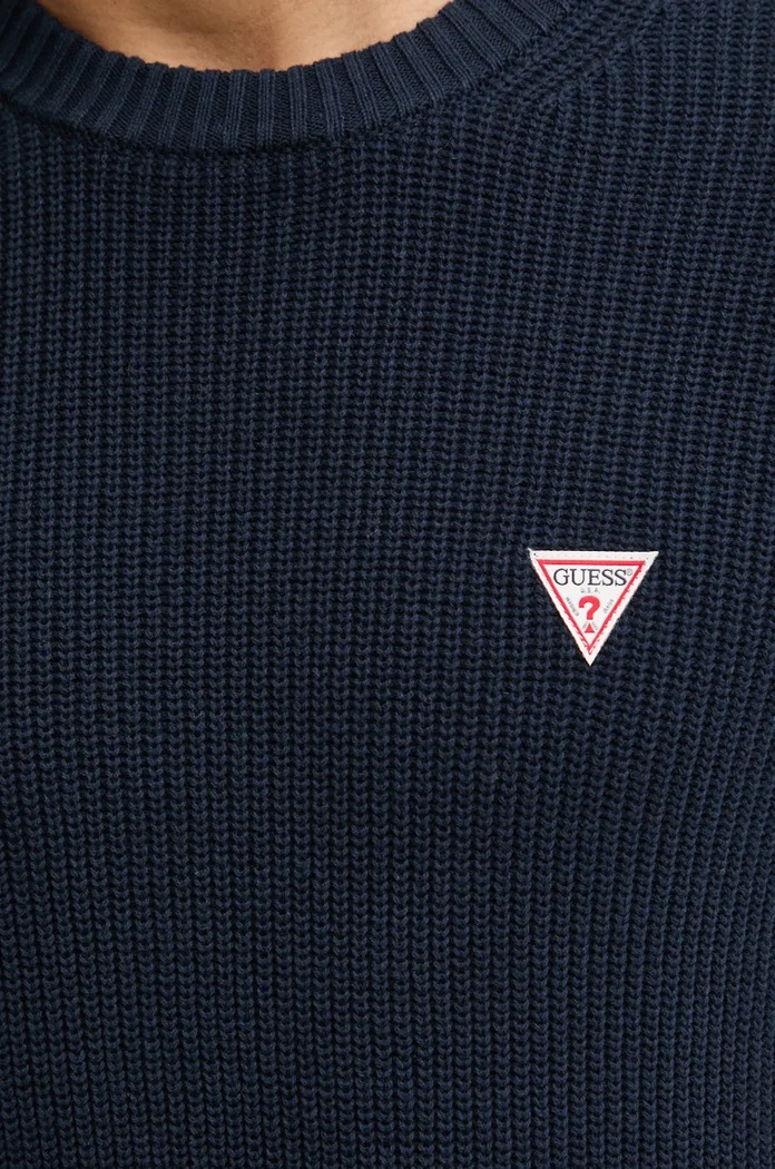 Bavlněný svetr Guess Jeans M4BR30.Z3HM1 námořnická modř
