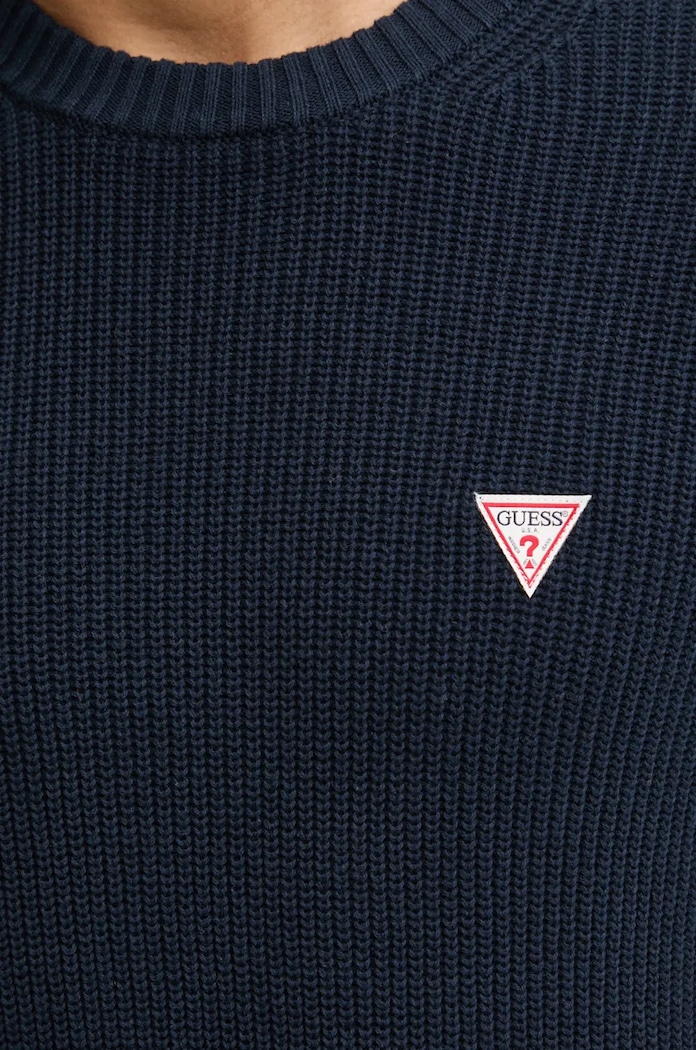 Bavlněný svetr Guess Jeans M4BR30.Z3HM1 námořnická modř
