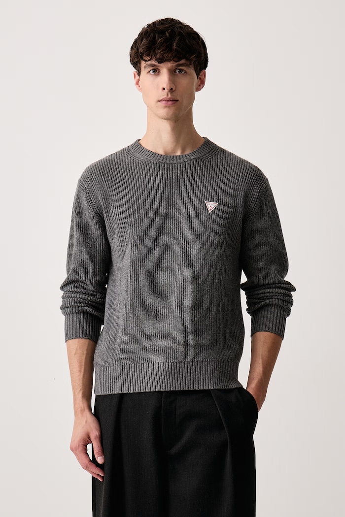 Guess Jeans Sweter męski bawełniany szary M4BR30.Z3HM1