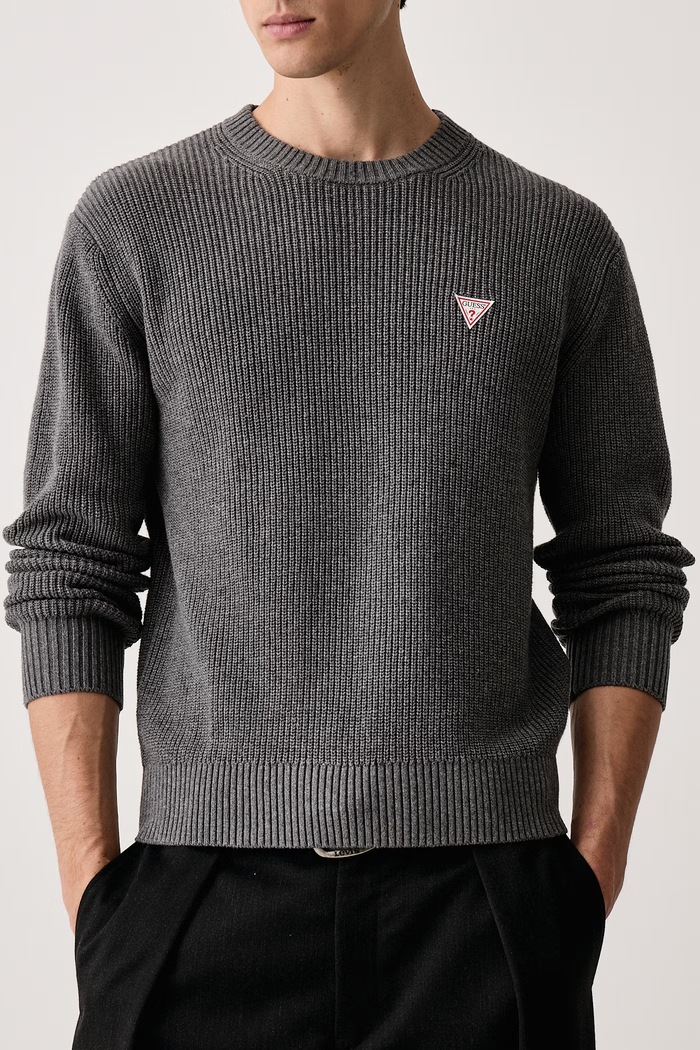 Sweter męski bawełniany Guess Jeans M4BR30.Z3HM1 szary