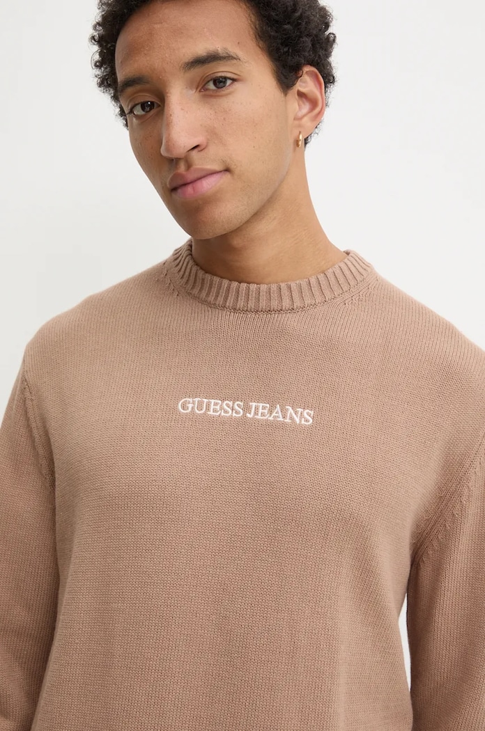 Bombažen pulover Guess Jeans bež M4BR31.Z3HM1
