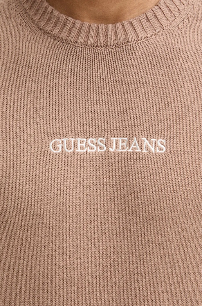Bombažen pulover Guess Jeans M4BR31.Z3HM1 bež
