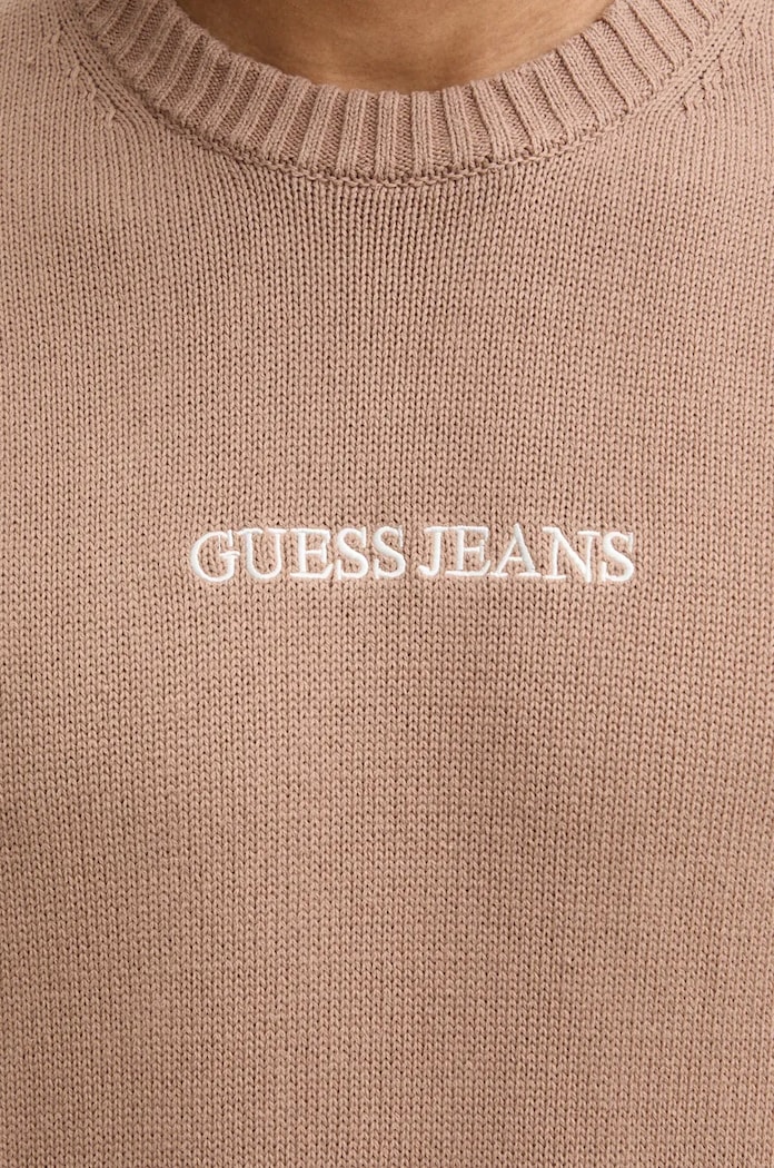Bombažen pulover Guess Jeans M4BR31.Z3HM1 bež