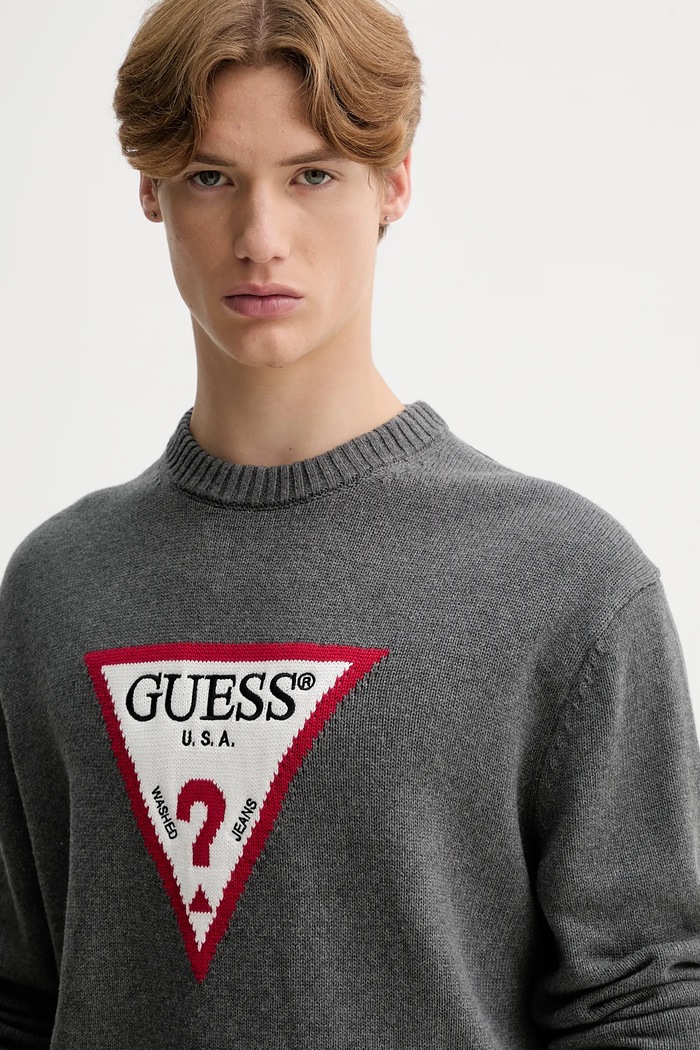 Guess Jeans pamut pulóver szürke M4BR32.Z3HM1