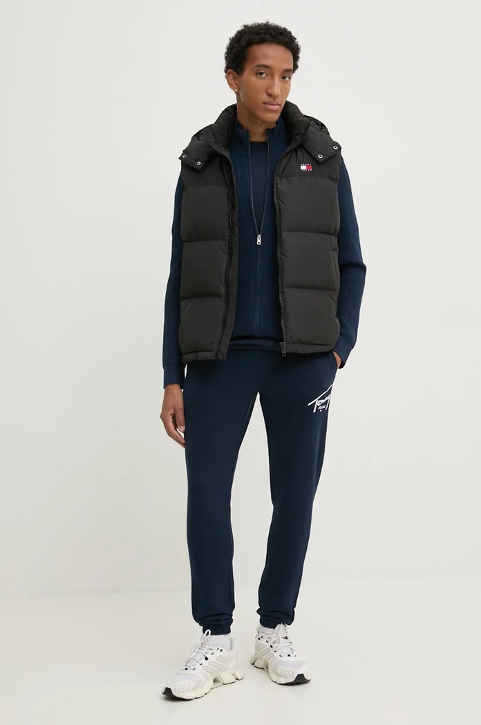 Tommy Jeans sweter z domieszką wełny DM0DM19435 granatowy AW24